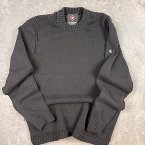 Victorinox Men's Black and Grey Jumper